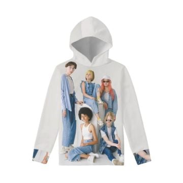 Custom Kids Thin Fleece Pullover Hoodie With Design, Pictures, Texts, etc.
