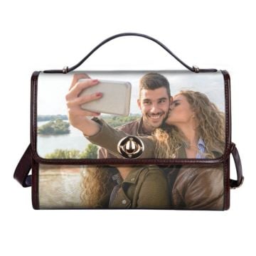 Monedero tipo alforja con foto personalizada