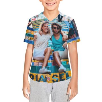 Jersey de béisbol para niños con foto personalizada