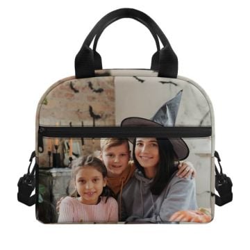 Bolsa de almuerzo portátil personalizada con foto y letra
