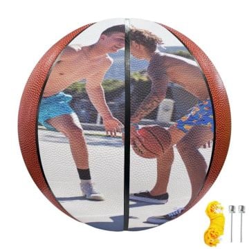 Custom One-quarter Printed Basketball With Design, Photos, Texts, etc.
