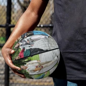 Baloncesto completamente impreso con foto personalizada