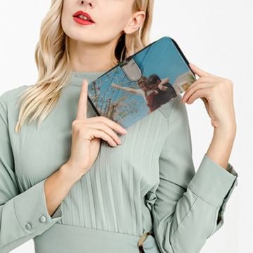 Personalisierte Clutch-Geldbörse mit Klappe mit Foto und Design selbst gestalten