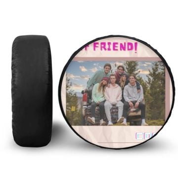 Custom PU Tire Cover With Pictures, Name, Design, etc.