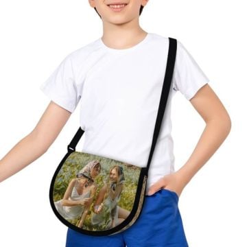 Bolso bandolera para niños personalizado con foto y letra