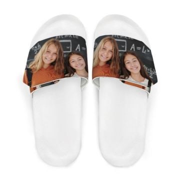 Sandalias deslizantes ajustables para mujer personalizadas con foto y letra