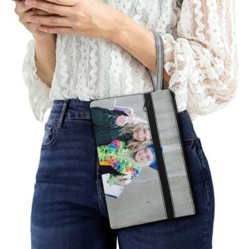 Bolso de mano tipo clutch con foto personalizada