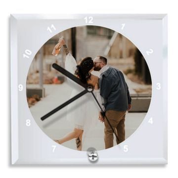 Reloj de exhibición de fotos personalizado con foto y letra