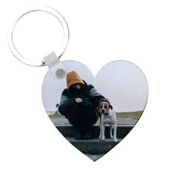 Llavero Corazón MDF con foto personalizada