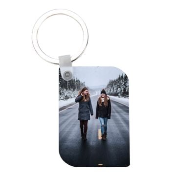 Llavero Cuadrilátero MDF personalizado con foto y letra
