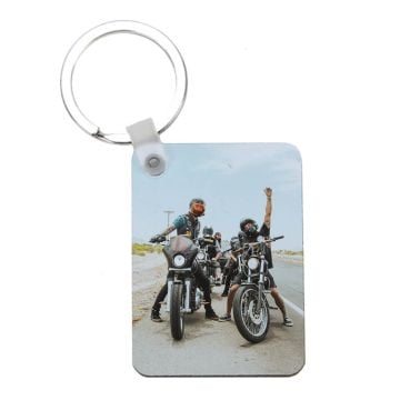 Llavero rectangular de MDF con foto personalizada