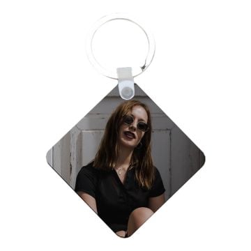 Llavero cuadrado de MDF con foto personalizada