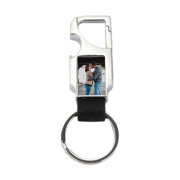 Porte-clés rectangulaire personnalisé avec photo