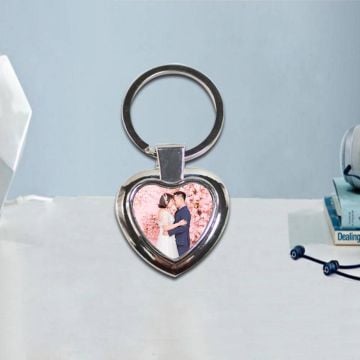 Designa eget hjärta nyckelring med egen bild