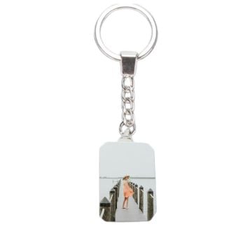 Porte-clés cristal polygone personnalisé avec photo