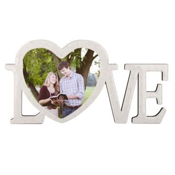 LOVE Wood -valokuvanäyttö omalla kuvalla