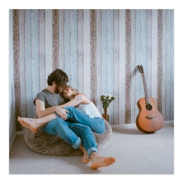 80 x 80 cm (31,5" x 31,5") Tela per pittura murale quadrata personalizzata con foto e lettere