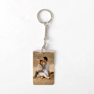 Titular de llavero rectangular con foto personalizado
