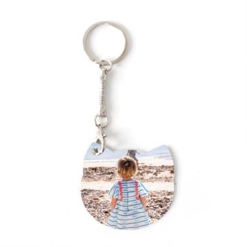 Llavero de aluminio Gato Charm con foto personalizada
