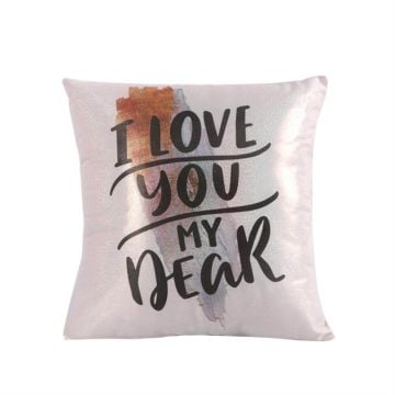 40 x 40 cm (15,7" x 15,7") funda de almohada/almohada con purpurina con foto personalizada
