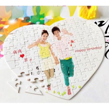 Personalisierte herzförmiges Puzzle 75 Teile mit Foto und Design selber online machen