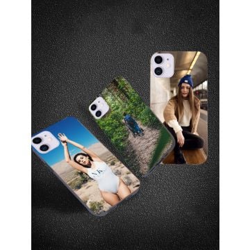Funda para teléfono iPhone 11 de madera auténtica personalizada con foto y letra