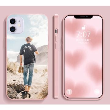 Funda para teléfono iPhone 11 de color sólido con foto personalizada