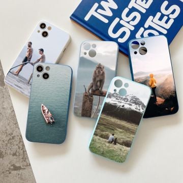 Custom iPhone 13 Solid Color Phone Case With Photos, Name, Design, etc.