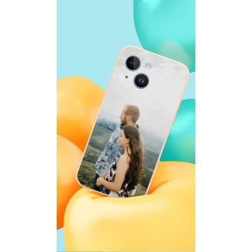 gepersonaliseerd iPhone 14 effen kleur telefoonhoesje zelf ontwerpen met eigen foto