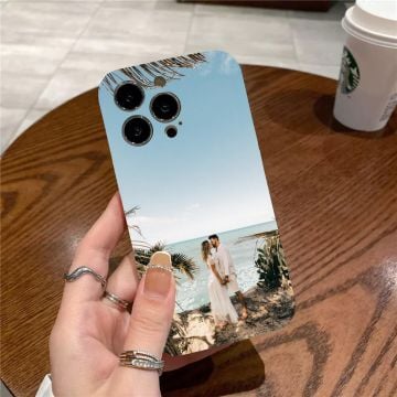 iPhone 12 Pro Max einfarbige Handyhülle mit Foto selbst online gestalten und bedrucken