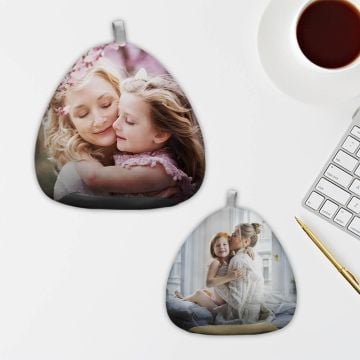 Llavero de peluche personalizado con foto y letra