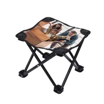 Asiento plegable para taburete de camping personalizado con foto y letra