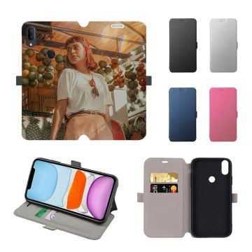 شخصية Alcatel 3v (2019) جراب هاتف بمحفظة من الجلد مع صورك ونصوصك وتصميمك وما إلى ذلك.