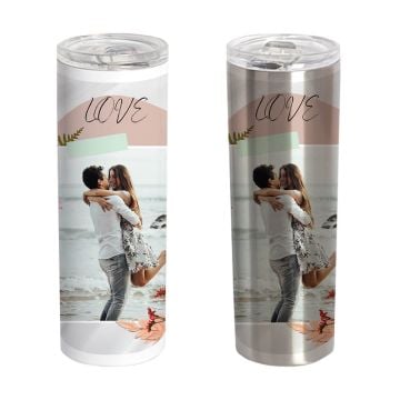 Regali personalizzati per il rientro a scuola - Tazza con cannuccia in acciaio inossidabile da 20 OZ personalizzata con foto e lettere