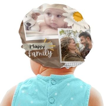 Regalos de bautizo personalizados - Gorro de dormir para niños personalizado con foto y letra