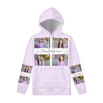 Regalos de cumpleaños personalizados - Sudadera informal con capucha con foto personalizada