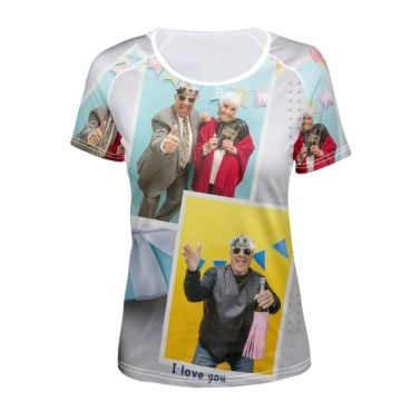 Regali di compleanno personalizzati - Maglietta da donna personalizzata con foto e lettere