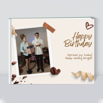 Cadeau d'anniversaire personnalisé - Livre photo horizontal 28,5 × 21 cm (11,2" × 8,3") personnalisé avec photo