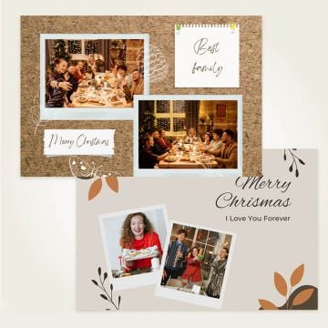 Regalos de Navidad personalizados - 17 x 11 cm (6,7'' x 4,3'') Postales imprimibles de papel estucado de 300 g/m² con foto personalizada