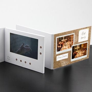 Regalos de Navidad personalizados - Tarjeta de felicitación de vídeo con foto personalizada