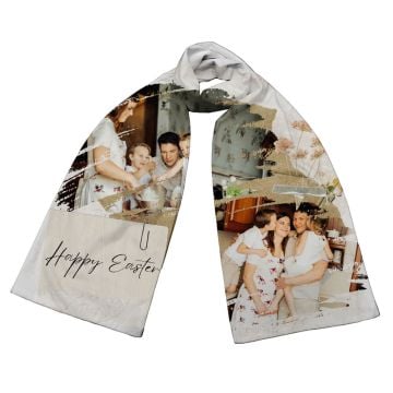 Personalisierte Ostergeschenke - Personalisierter 36 x 165 cm (14,2 "x 65") Winterschal, einseitig bedruckt mit Foto und Design selbst gestalten