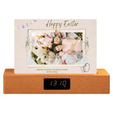 Regali di Pasqua personalizzati - Luce in cristallo con foto incisa con Bluetooth personalizzato con foto e lettere