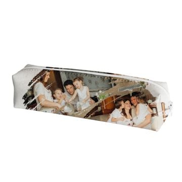 Regalos de Pascua personalizados - Estuche para lápices de cuero PU personalizado con foto y letra