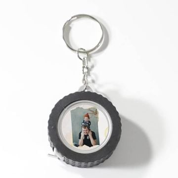 Regalos personalizados para el Día del Padre - Llavero con cinta métrica de 40" (100 cm) con foto personalizada