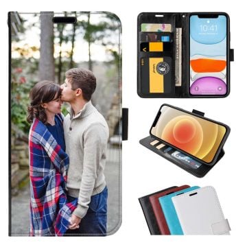 Custom Made Xiaomi Poco M4 5G Leather Flip Wallet Phone Case with Your Own Design, Photos, Texts, etc.