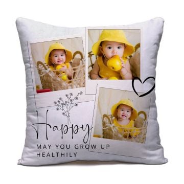 Regalos personalizados para bebés - Almohada cuadrada/Funda de almohada 40 x 40 cm (15,7" x 15,7") con foto personalizada