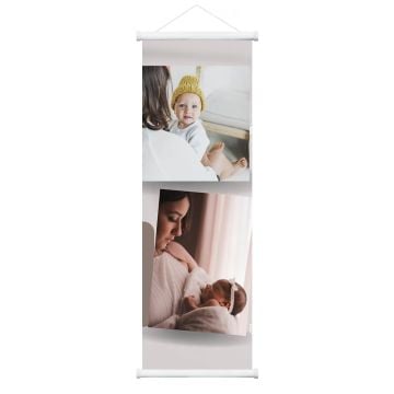Regalos personalizados para bebés - Pósteres enrollables de pared de 40 x 120 cm (15,7" x 47,2") personalizado con foto y letra
