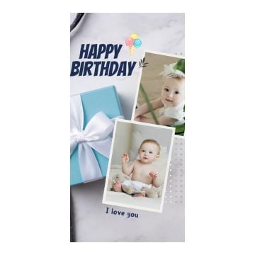 Regalos personalizados para bebés - Toalla de baño/playa de 50 x 100 cm (19,7" x 39,4") personalizada con foto y letra