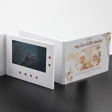 Regalos personalizados para bebés - Tarjeta de felicitación de vídeo con foto personalizada