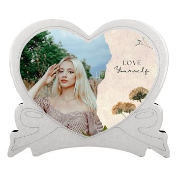 Regali personalizzati per la fidanzata - Portafoto in legno a forma di cuore personalizzato con foto
